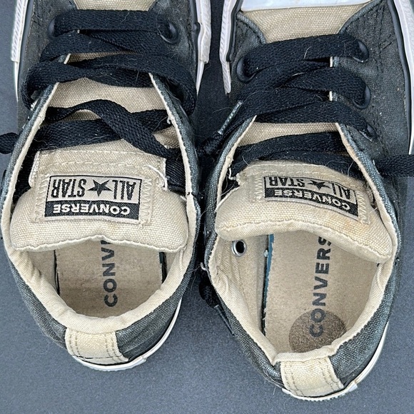 Converse Kids Black and Tan Sneakers size 12 - Picture 5 of 5